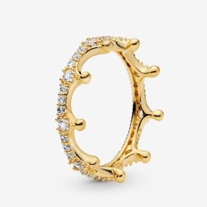PANDORA- Clear Sparkling Crown Ring (SIZE 7)
